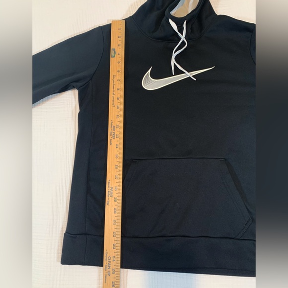 Nike Black Dri-FIT Therma Training Hooded Pullover Men’s Size Medium Swoosh Logo - Picture 7 of 12
